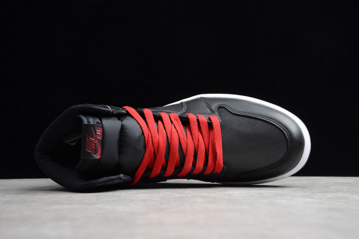 air jordan 1 black satin gym red 555088-060